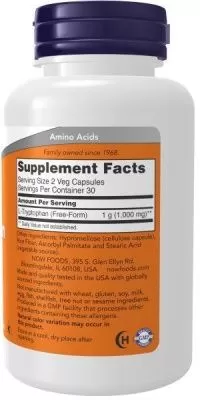 Купить NOW L-Tryptophan 500 mg (60 капс) от производителя по цене 1 870 ...