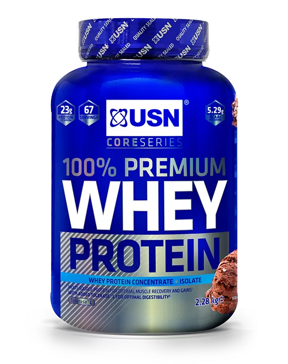 Анонс фото usn 100% premium whey protein (2280 гр) шоколад
