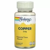 Анонс фото solaray copper 2 mg (100 вег. капс)