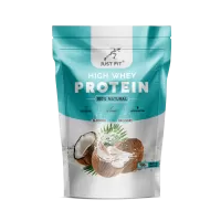 Анонс фото just fit high whey protein 76% (900 гр) пакет кокос