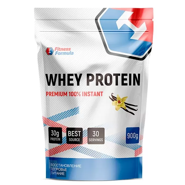 Анонс фото fitness formula 100% whey protein premium (900 гр) ваниль