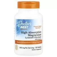 Анонс фото doctor's best high absorption magnesium (120 табл)