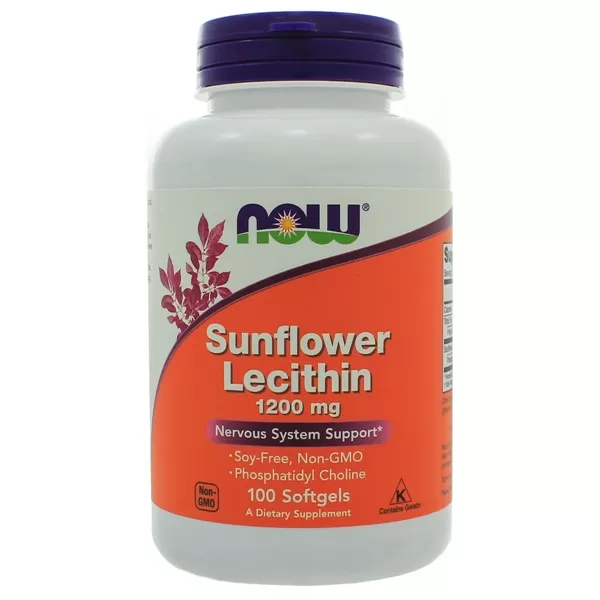 Анонс фото now sunflower lecithin 1200 mg (100 гел. капс)