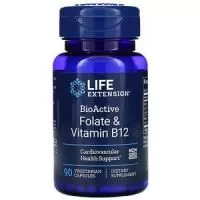 Анонс фото life extension bioactive folate & vitamin b12 (90 вег. капс)