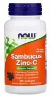 Анонс фото now sambucus zinc-c (60 паст)