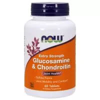 Анонс фото now glucosamine & chondroitin extra strength (60 табл)