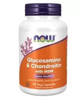 Анонс фото now glucosamine & chondroitin with msm (90 капс)